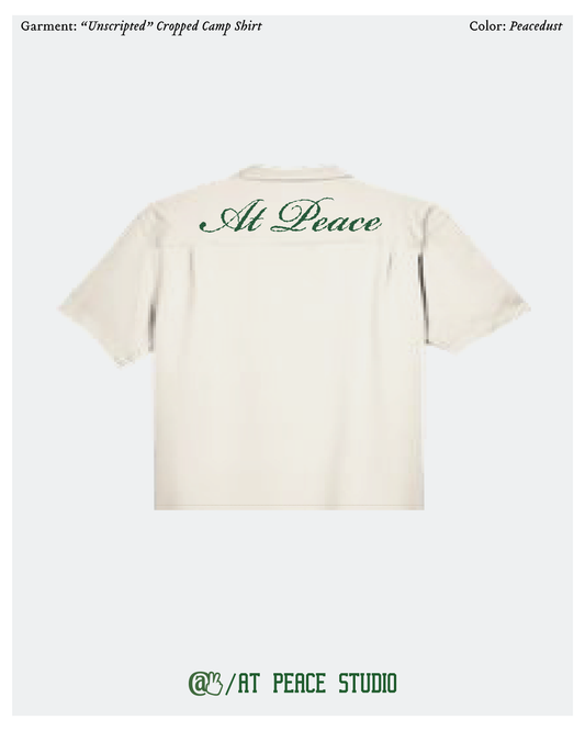 "Unscripted" Cropped Camp Shirt