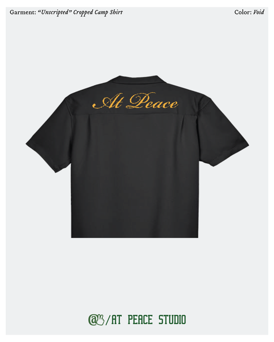 "Unscripted" Cropped Camp Shirt