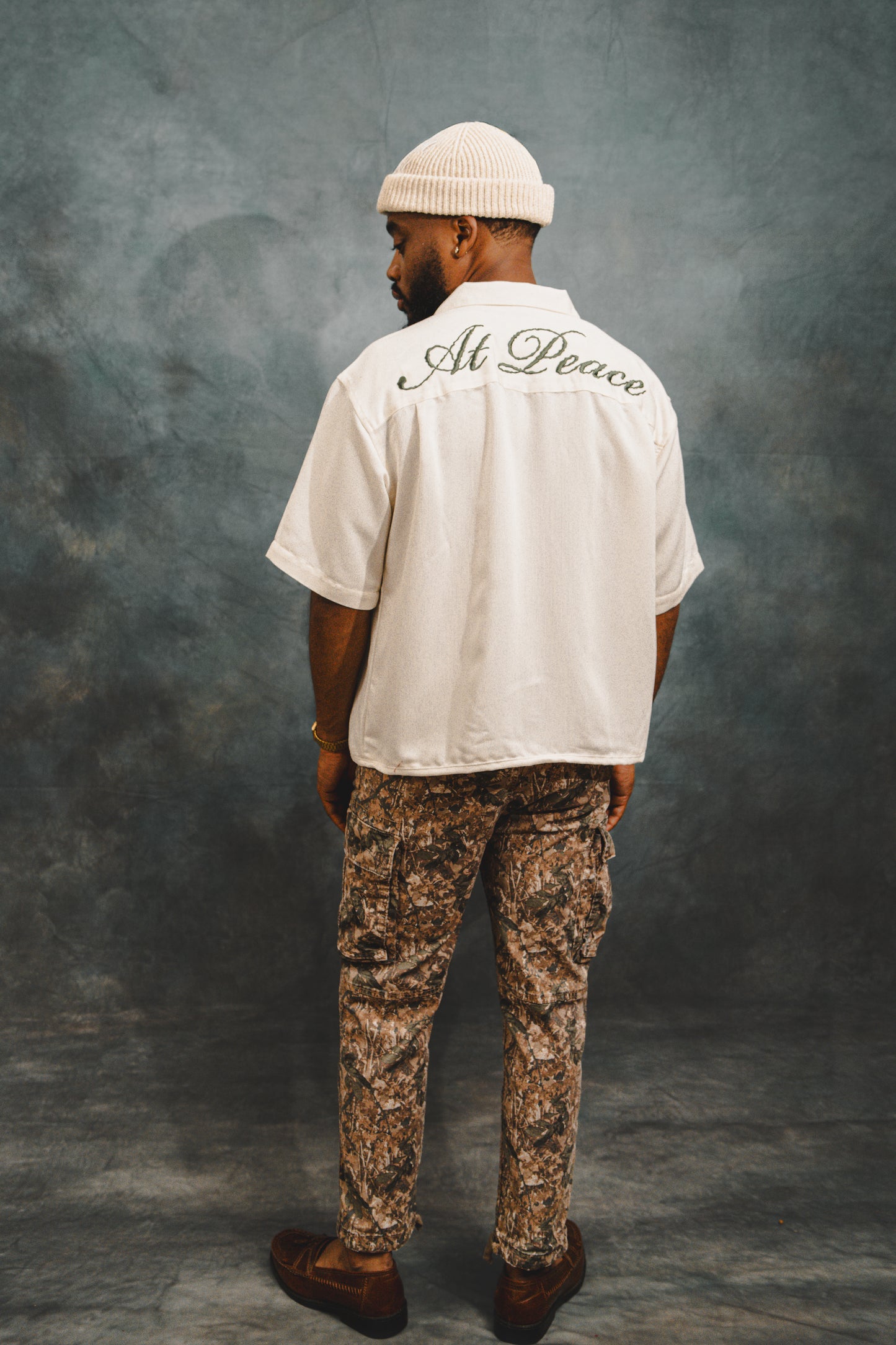 "Unscripted" Cropped Camp Shirt