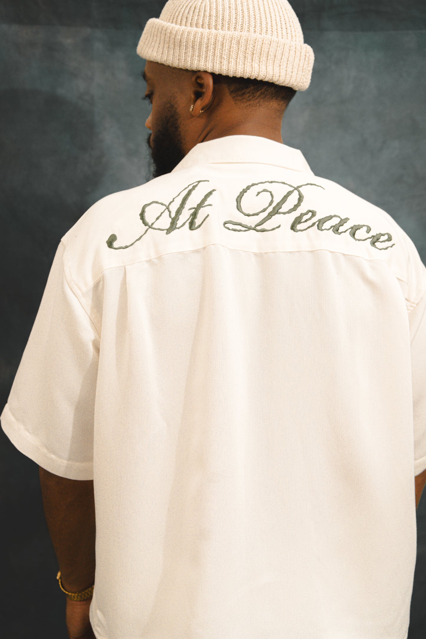 "Unscripted" Cropped Camp Shirt