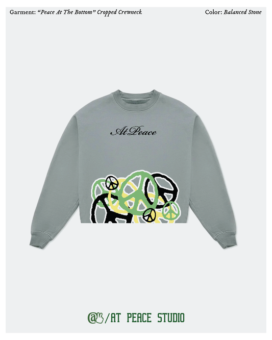 “Peace At The Bottom” Cropped Crewneck
