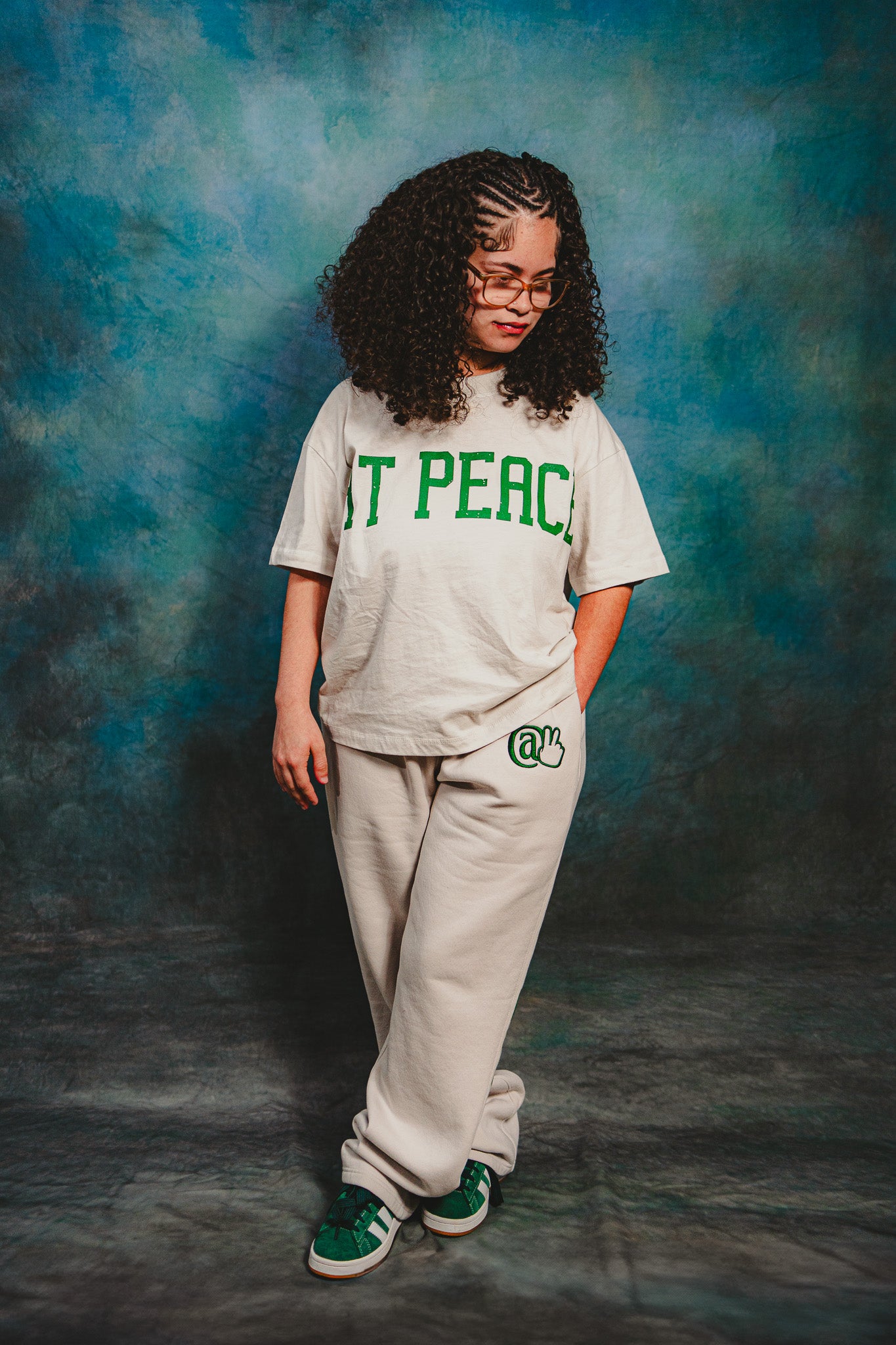 At Peace Wordmark Cropped T-Shirt