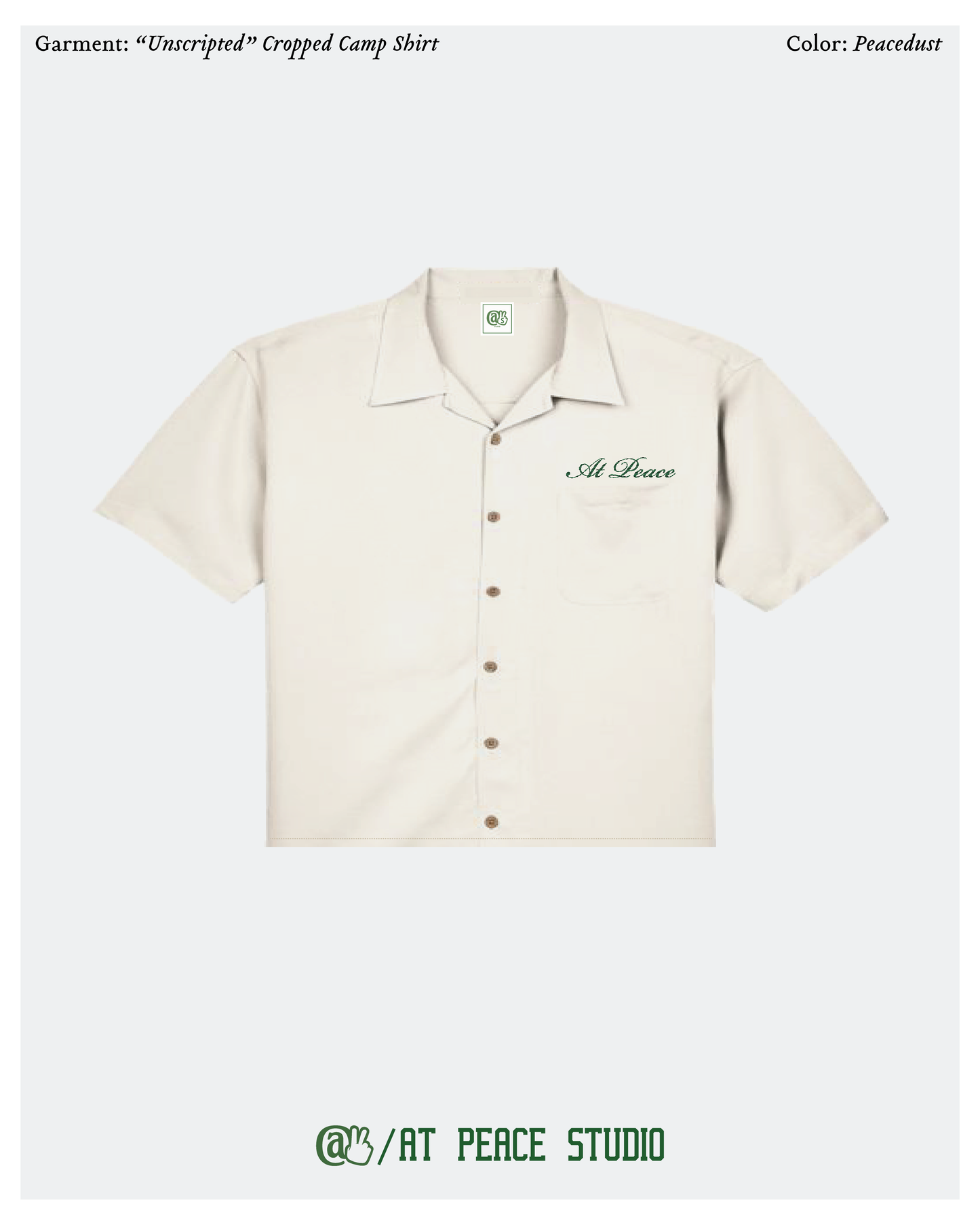 "Unscripted" Cropped Camp Shirt