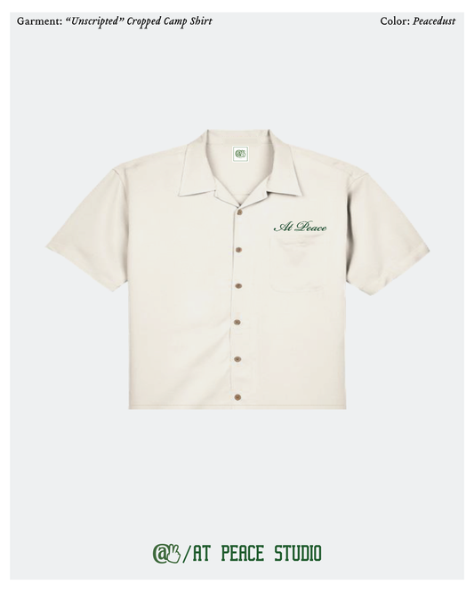 "Unscripted" Cropped Camp Shirt