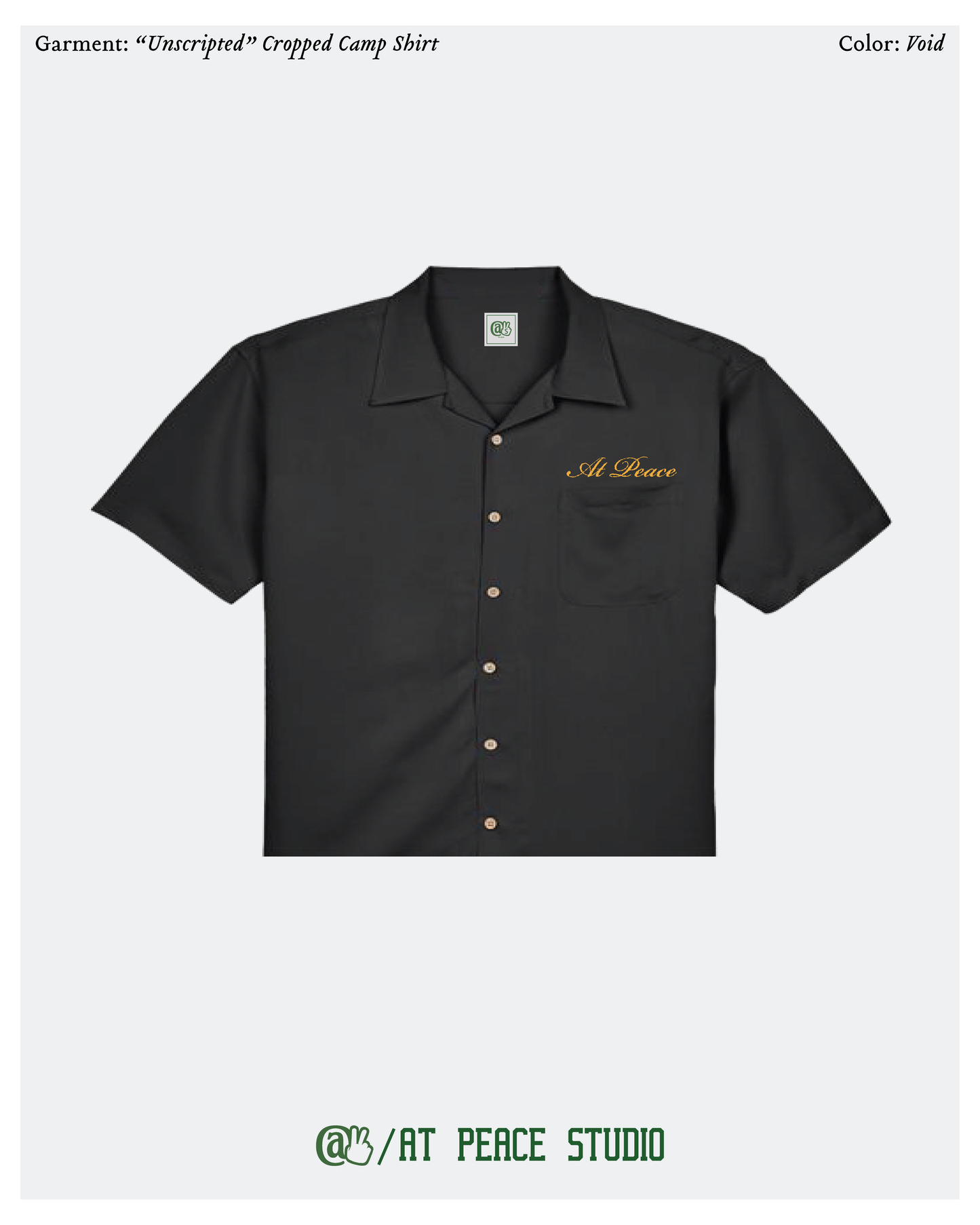 "Unscripted" Cropped Camp Shirt