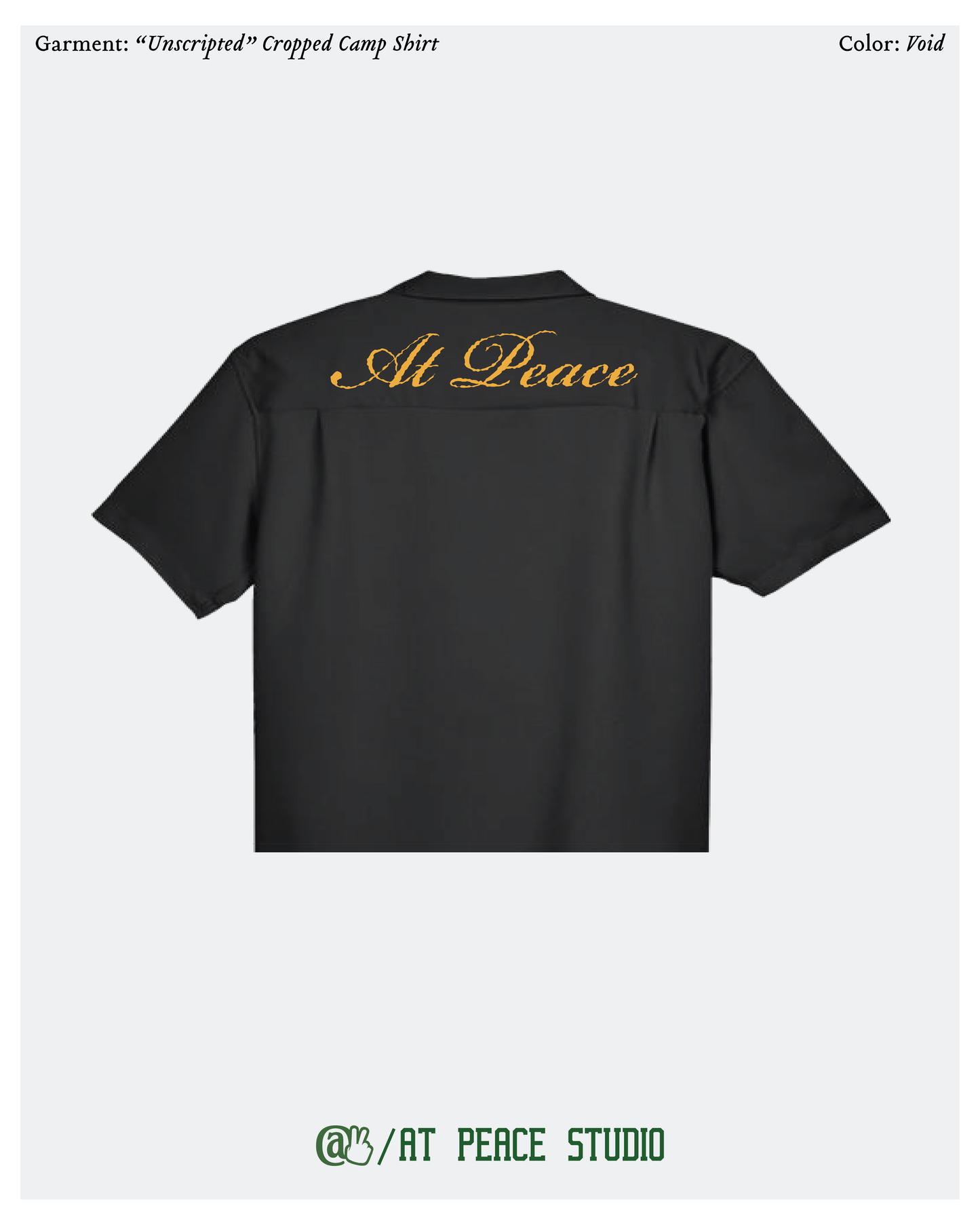 "Unscripted" Cropped Camp Shirt